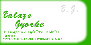 balazs gyorke business card